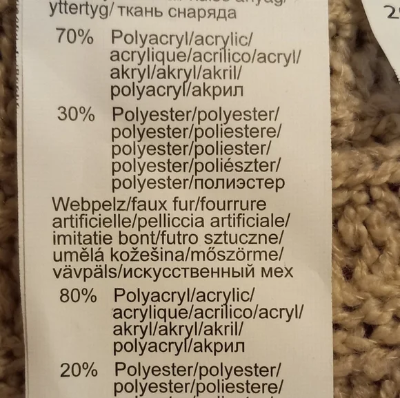 Womens XS Hippie Venus Faux Fur Sweater Vest. Natural. Side Pockets. Vintage - Picture 3 of 12